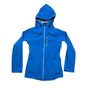 Boulder Gear Women's Blue Hooded‎ Long Sleeve Full Zip Rain Jacket Size XS FLAW